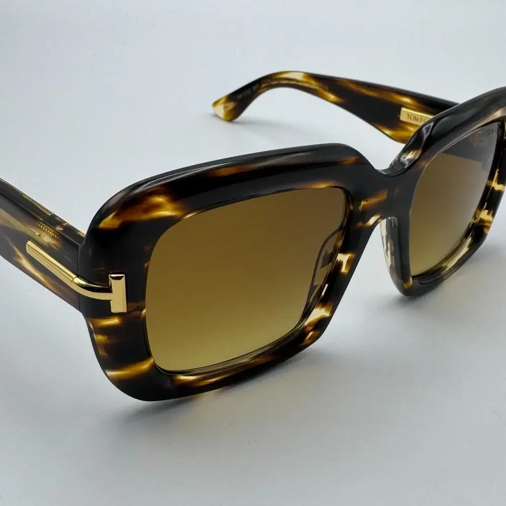 Tom Ford Sunglasses Icon TF1330 55F Havana Brown Frame Brown Gradient Lens 53mm